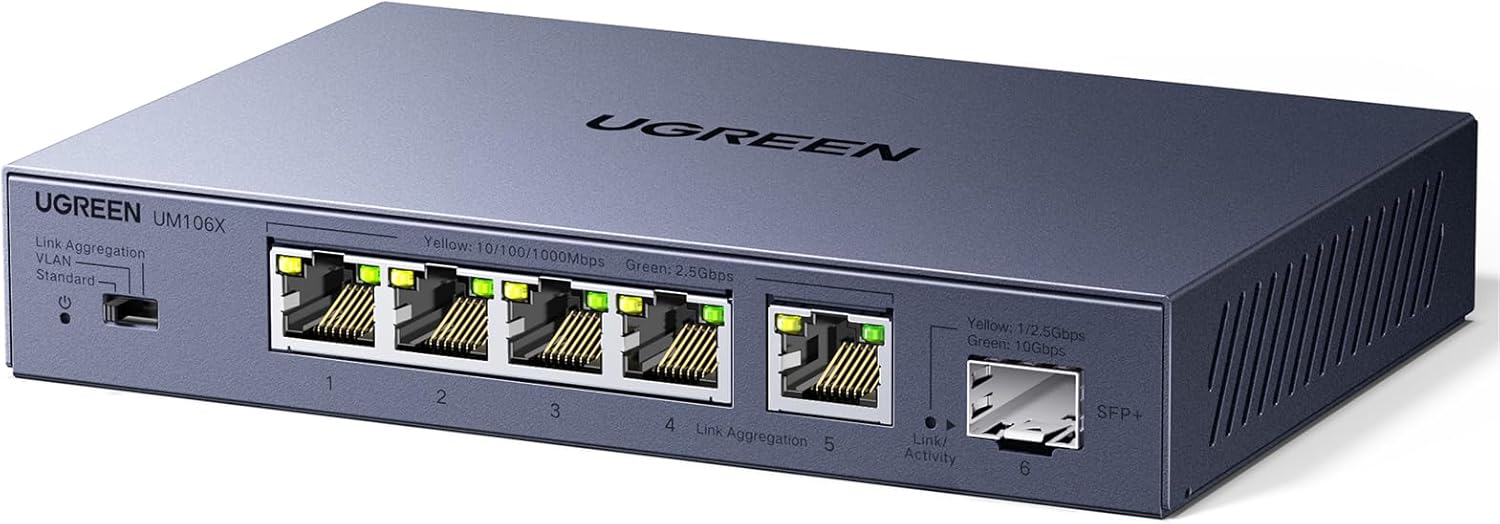 UGREEN UM106X 6-port 2.5Gb switch front view